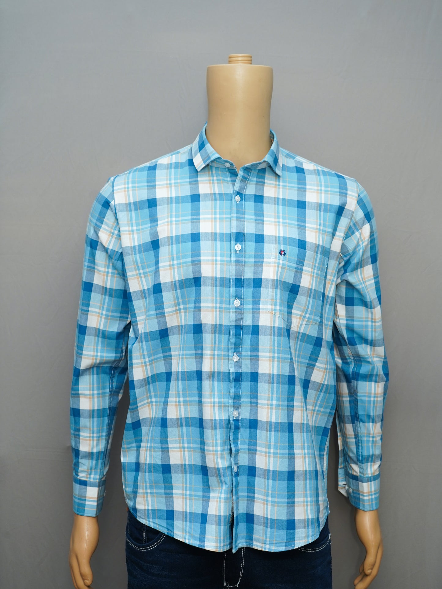 Blue Check Shirt for Men