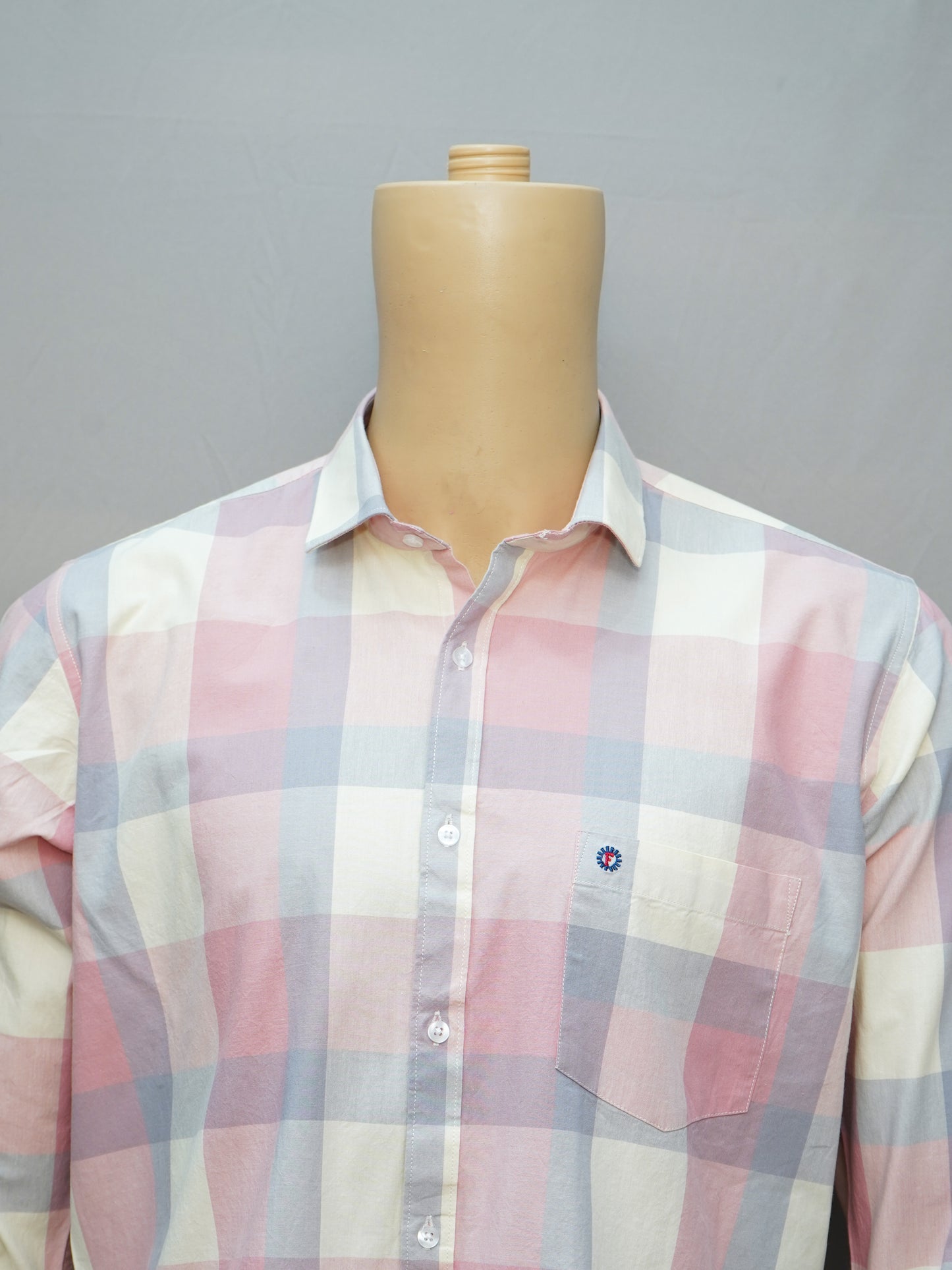 Pastel Multicolor Check Shirt for Men