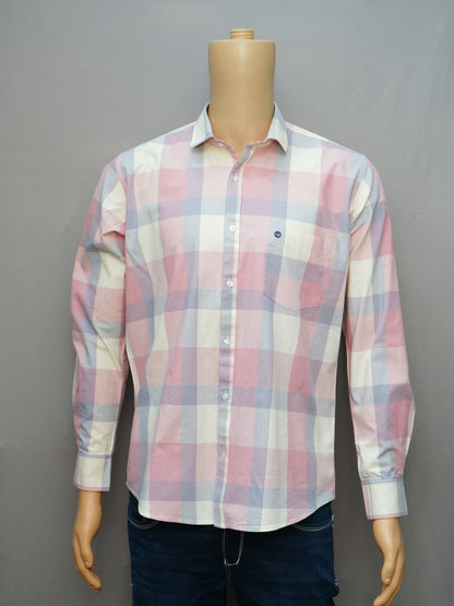 Pastel Multicolor Check Shirt for Men