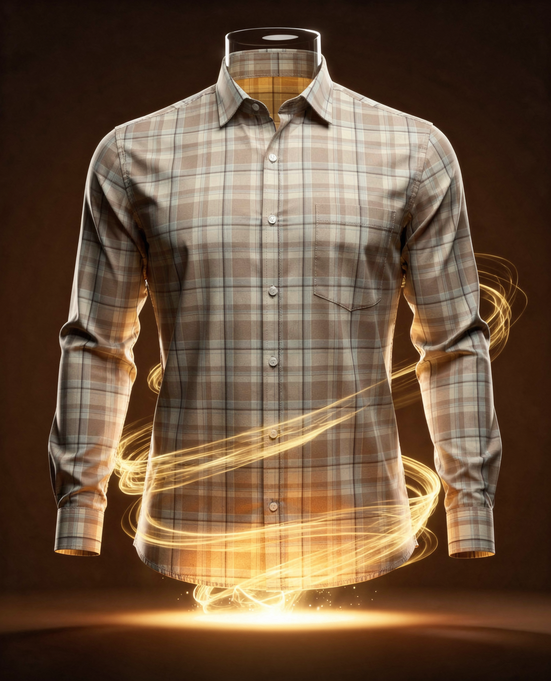 Brown Golden Shirt by Zieka